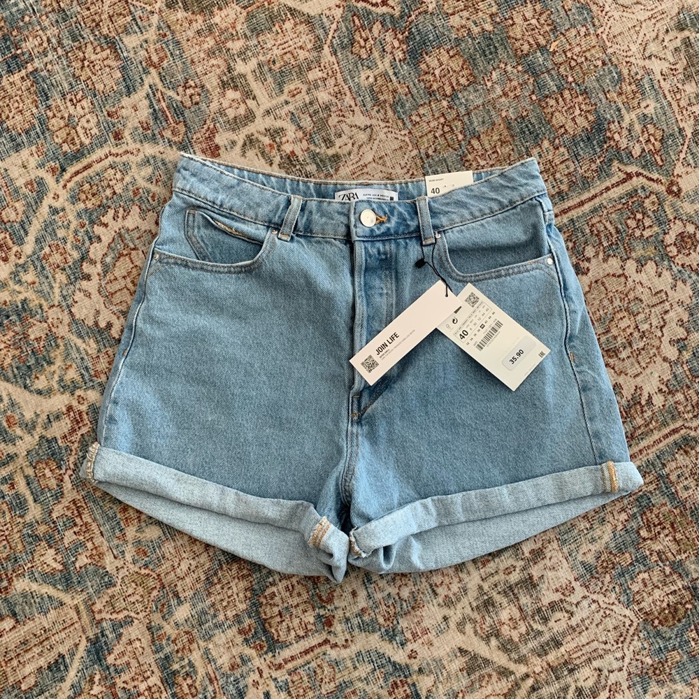 NWT ZARA Mom Jean Shorts